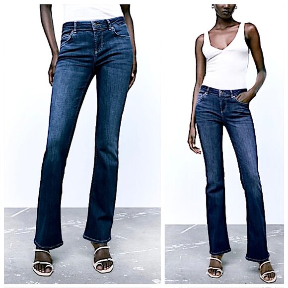 Zara Denim - New Zara ZW The Low Rise Slim Bootcut Jeans in Medium Blue Size 4